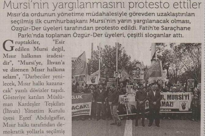 Mursi'nin Yargılanmasını Protesto Ettiler