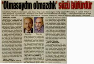 “Olmasaydın Olmazdık” Sözü Küfürdür