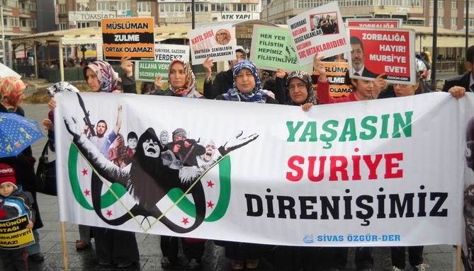Sivas’ta Suriye, Mısır ve Filistin İçin Eylem