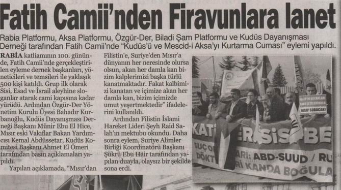 Fatih Camii'nden Firavunlara Lanet