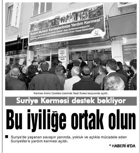 Suriye Kermesi Destek Bekliyor