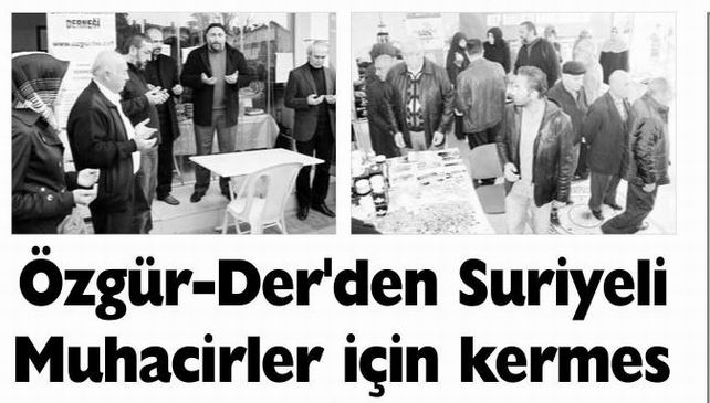 Özgür-Der'den Suriyeli Muhacirler İçin Kermes