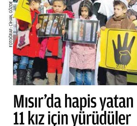 Mısır’da Hapis Yatan 11 Kız İçin Yürüdüler