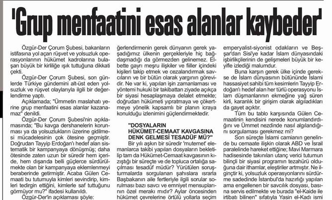 Grup Menfaatini Esas Alanlar Kaybeder