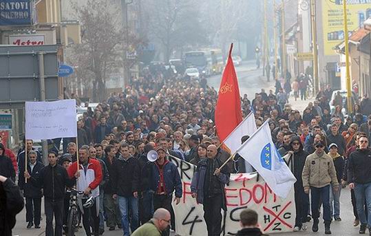 Bosna Hersek'te Protesto Gösterisi