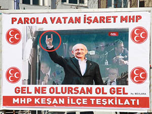 MHP'lilerden Kılıçdaroğlu Fotoğraflı Afiş
