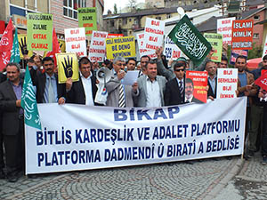 Bitlis’te Mısırlı Müslümanlara Destek Eylemi