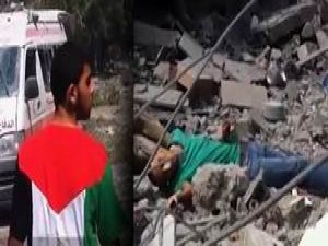 Ailesini Ararken Şehid Olan Gazzeli Kardeşimiz (Video)