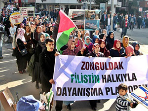Zonguldak'ta İşgalci İsrail'i Protesto Yürüyüşü