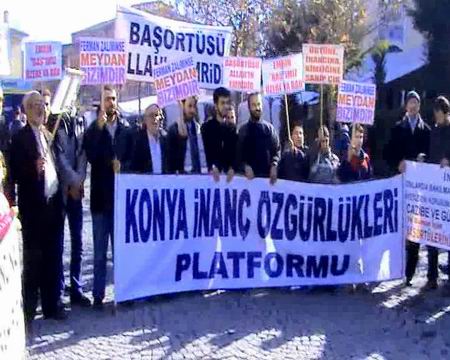 Konya’da 77. Başörtüsü Eylemi