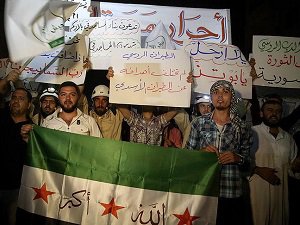 Rusya'nın Hava Saldırıları İdlib'te Protesto Edildi