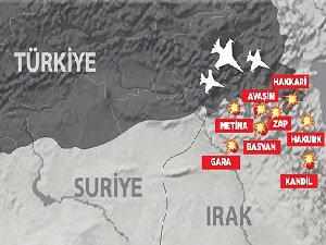 Hakkari ve Irak'ın Kuzeyindeki PKK Kampları Vuruldu