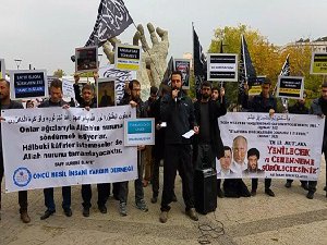 Ankara'da Rusya ve Esed Protesto Edildi