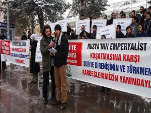 Erzurum A.Ü’de Suriye’deki Emperyalist Kuşatma Protesto Edildi