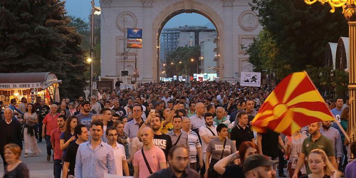 Makedonya'daki Eylemler Sürüyor