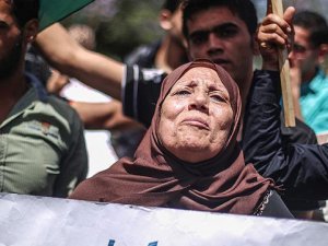 Gazze'de Refah Sınır Kapısı İçin Gösteri Düzenlendi