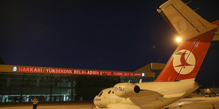 Selahaddin Eyyubi Havalimanı'na 11 Ay Sonra İlk Kez Uçak İndi