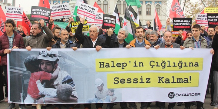 Halep’teki Katliamlar Saraçhane’de Lanetlendi!