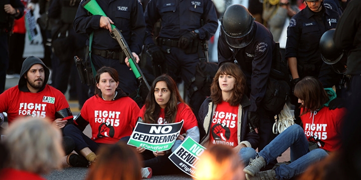 ABD’de Asgari Ücret Protestoları: 100’den Fazla Gözaltı