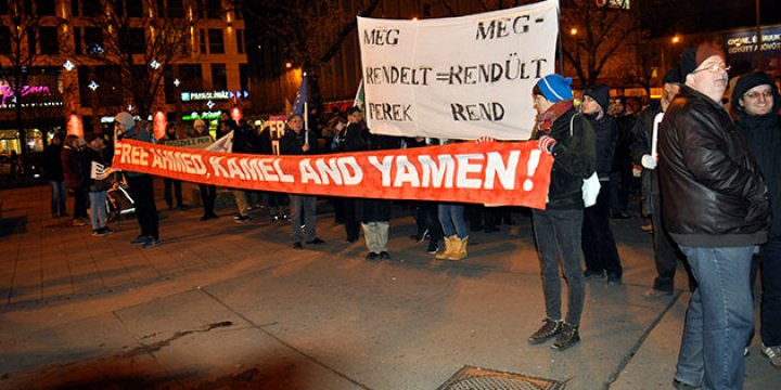 Macaristan'da Hapsedilen Suriyeliye Destek