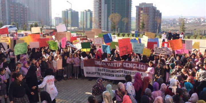 İmam Hatip Ortaokulu Öğrencileri Halepli Kardeşlerini Unutmadılar!