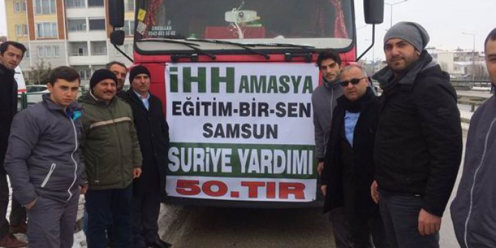 Havza’dan Halep’e 2 Tır İnsani Yardım