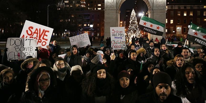 New York’ta Halep Protestosu: Rusya, İran Suriye’den Defol!