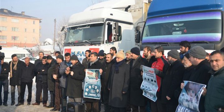 Muş Kardeşlik Platformu Halep’e 3 Tır Un Gönderdi