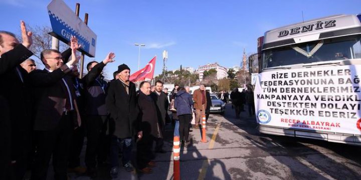 Harem'den Halep'e 100 Tır Yola Çıktı
