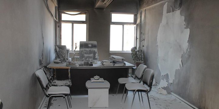 PYD/PKK, ENKS'nin Bürolarını Ateşe Verdi