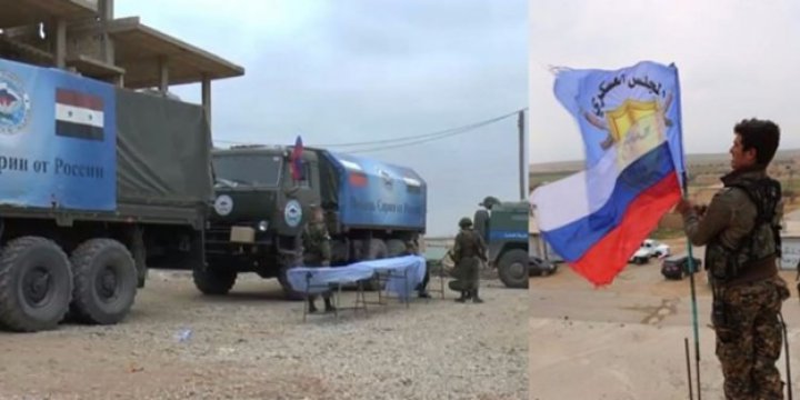 PYD/PKK ABD Bayrağından Sonra Şimdi de Rus Bayrağına Sarıldı!