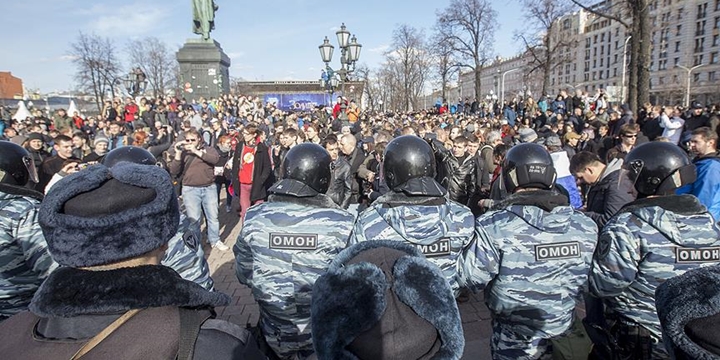 Moskova’da 500’den Fazla Protestocu Gözaltına Alındı