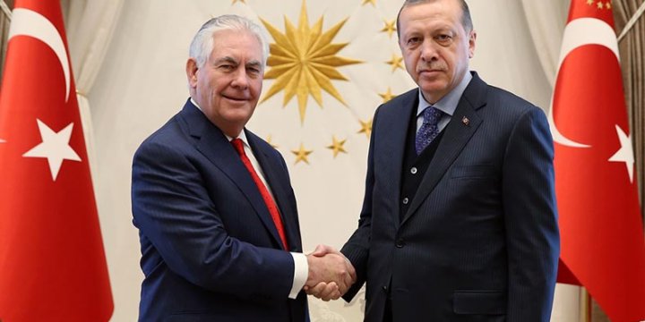 Cumhurbaşkanı Erdoğan ve Başbakan Yıldırım ABD Dışişleri Bakanı Tillerson’ı Kabul Etti