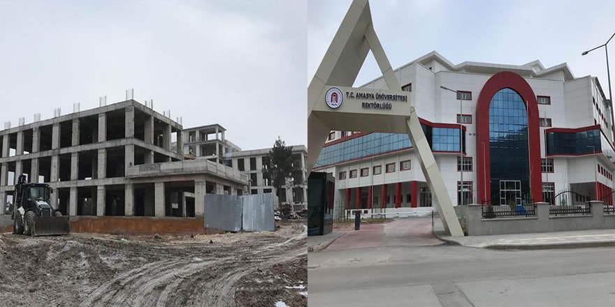 Amasya Ünv. Rektörlük Binası 1 Yılda Biterken, İlahiyat Fakültesi 5 Yıldır Bitirilmedi