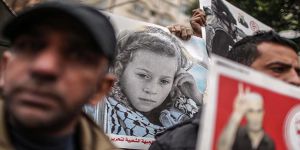 Gazze'de Filistinli Tutuklulara Destek Gösterisi