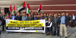 İsrail’in Gazze’deki Katliamı Tatvan’da Lanetlendi