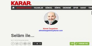 Ahmet Taşgetiren Karar Gazetesinde Yazmaya Başladı