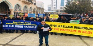 İdlib’deki Bombardımanlar Van’da Protesto Edildi