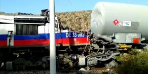 Yozgat'ta iki yük treni çarpıştı