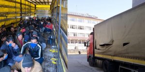 Sahte gümrük mührü ile kapatılan tırdan 210 göçmen çıktı