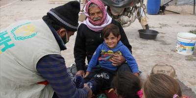 İHH'dan Suriye'de 4 bin çocuğa mont ve ayakkabı yardımı