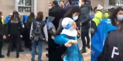 Doğu Türkistanlı kardeşlerimizi engelleyenler kimin emniyet güçleri?