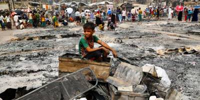 Arakan mülteci kamplarında çıkan yangın sonrası 600 çocuk kayıp