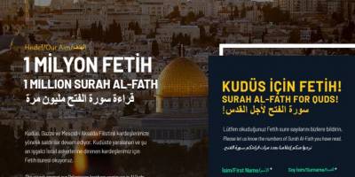 Kudüs için 1 milyon Fetih Suresi okunacak!