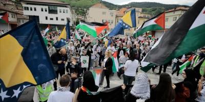 Bosna’da Filistin'e destek gösterisi düzenlendi