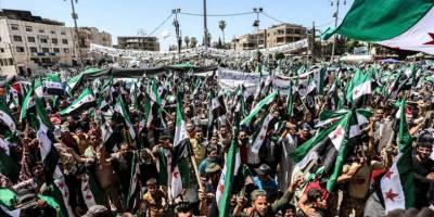 Suriye'de sözde devlet başkanlığı seçimi protesto edildi