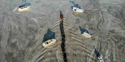 Müsilaj felaketinin son hali havadan görüntülendi