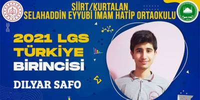 Suriyeli öğrenci Dilyar Safo LGS birincisi oldu