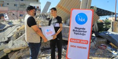 Hayırda Buluşanlar Topluluğu Gazze’de gıda dağıttı