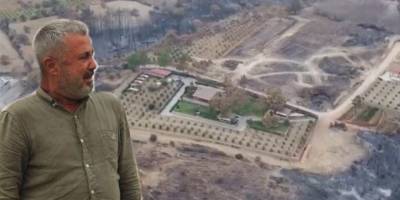 Bir tek onun lüks villasına ateş sıçramadı!